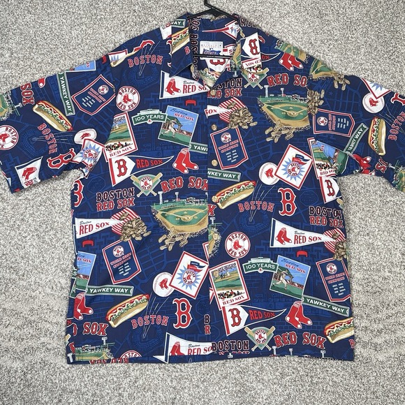 Reyn Spooner Boston Red Sox Hawaiian Shirt Men's XL Aloha Button MLB Baseball - Picture 1 of 8
